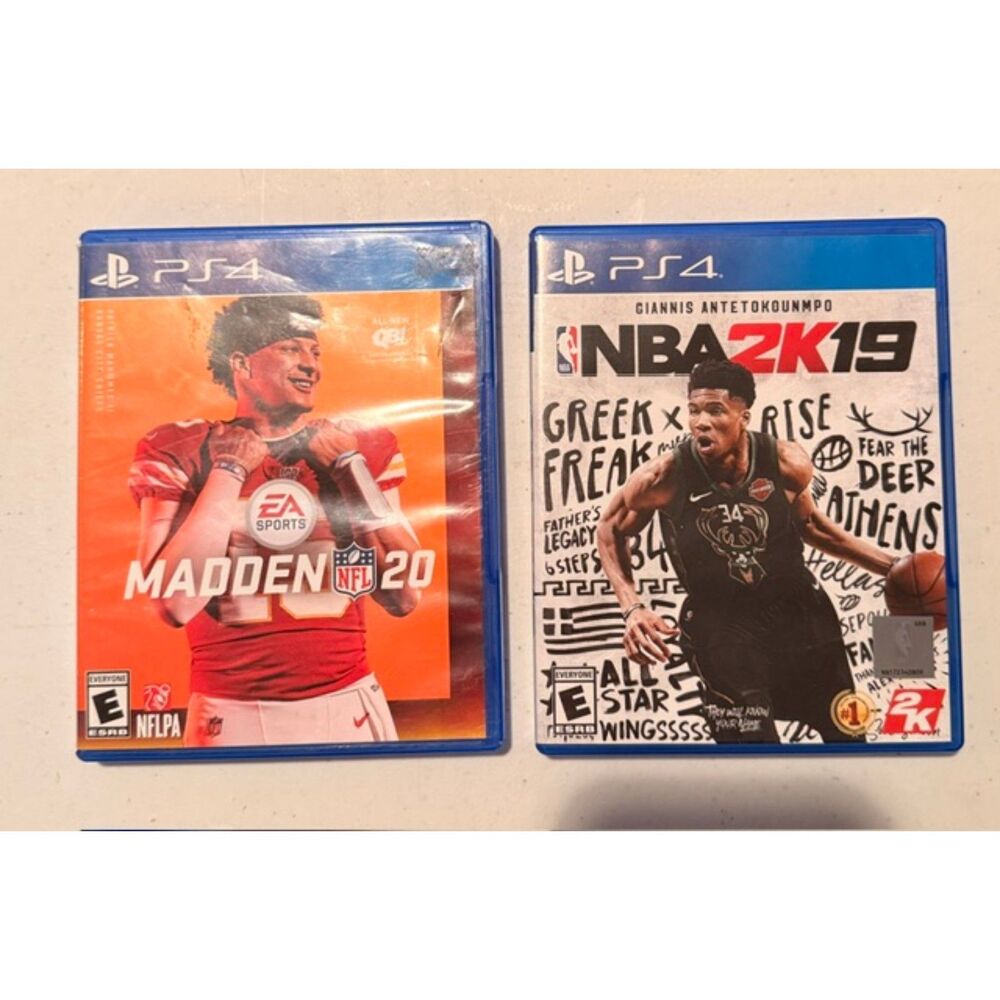 Lot PS4 Madden NFL 2020 + NBA2K19 Sony Playstation 4 Sports Games